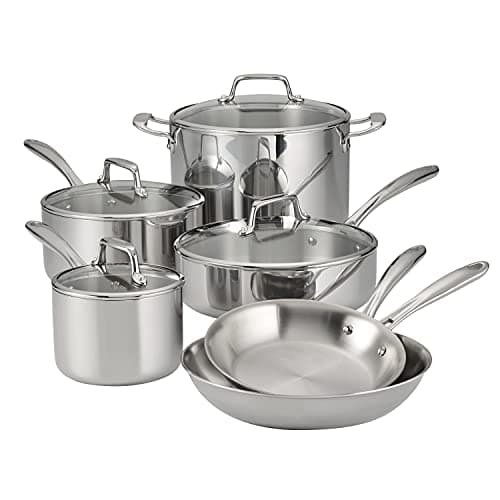 Tramontina Boston Tri-Ply Clad Stainless Steel 10-Piece Set